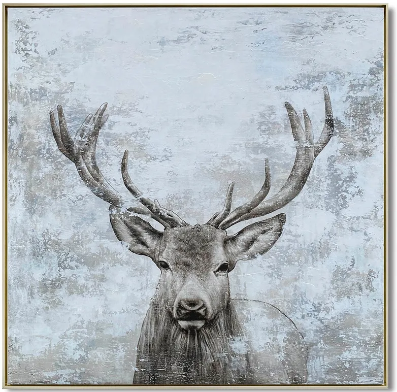 Crestview Collection "Buck" Framed Canvas