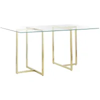 Legend 48" Wide Gold Rectangular Dining Table