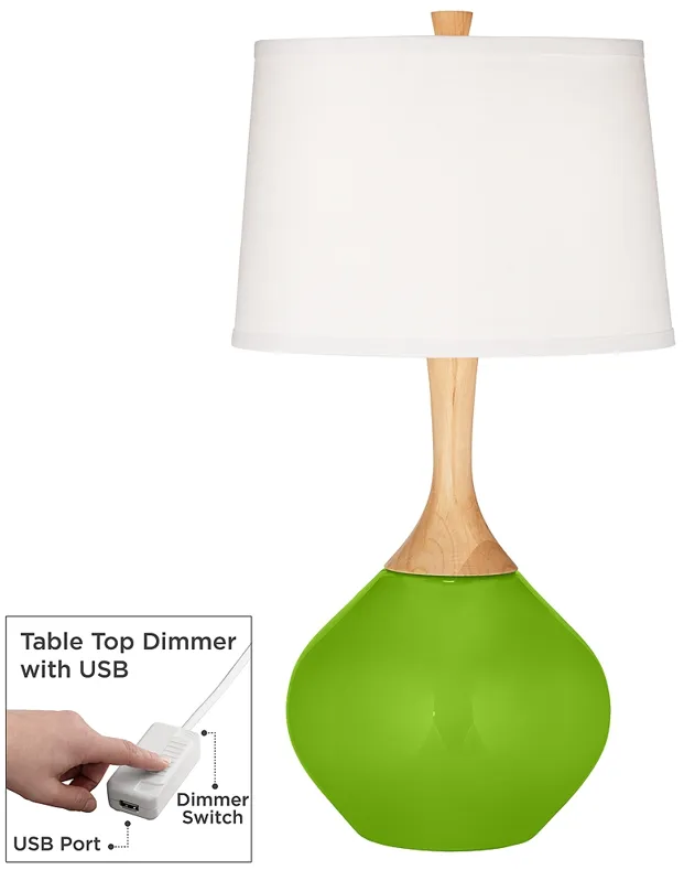 Neon Green Wexler Table Lamp with Dimmer