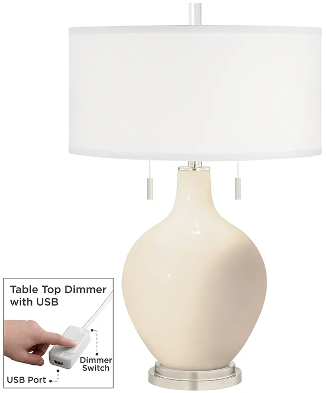 Steamed Milk Toby Table Lamp with Dimmer
