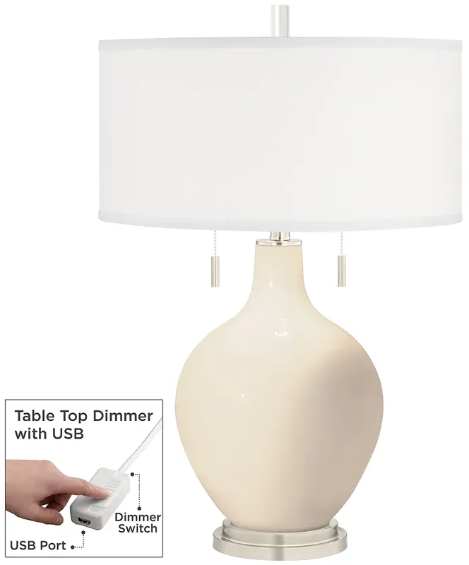 Steamed Milk Toby Table Lamp with Dimmer