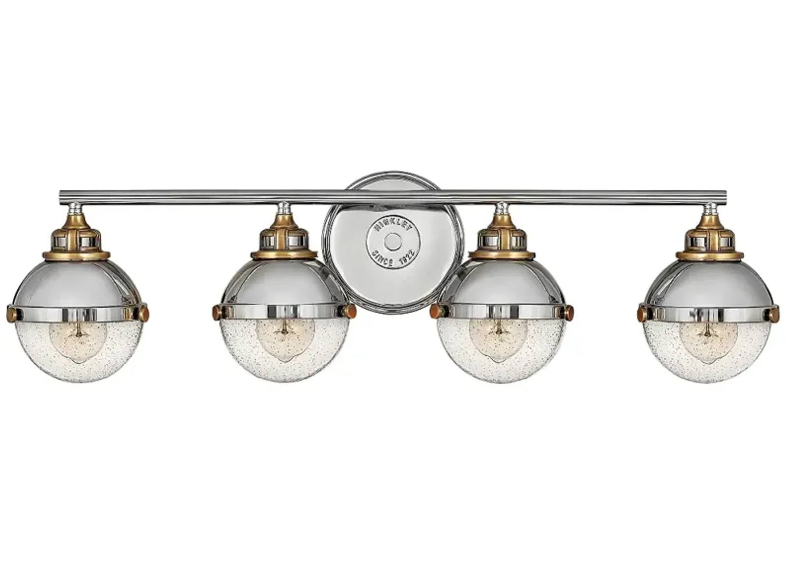 Hinkley Fletcher 32" Wide Polished Nickel 4-Light Bath Light