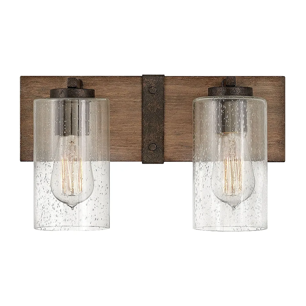 Hinkley Sawyer 14.25" Wide Sequoia Rustic Two Light Vanity Light