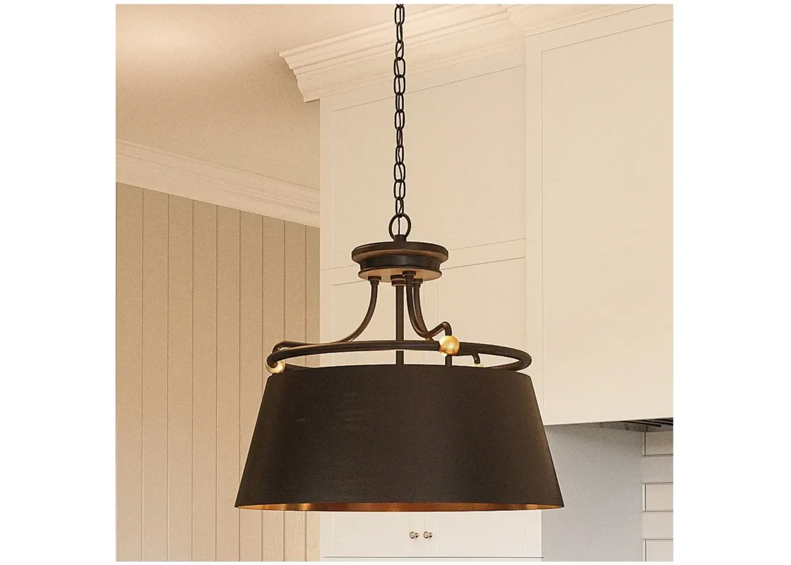 Quoizel Fairview 18"W Western Bronze 3-Light Drum Pendant