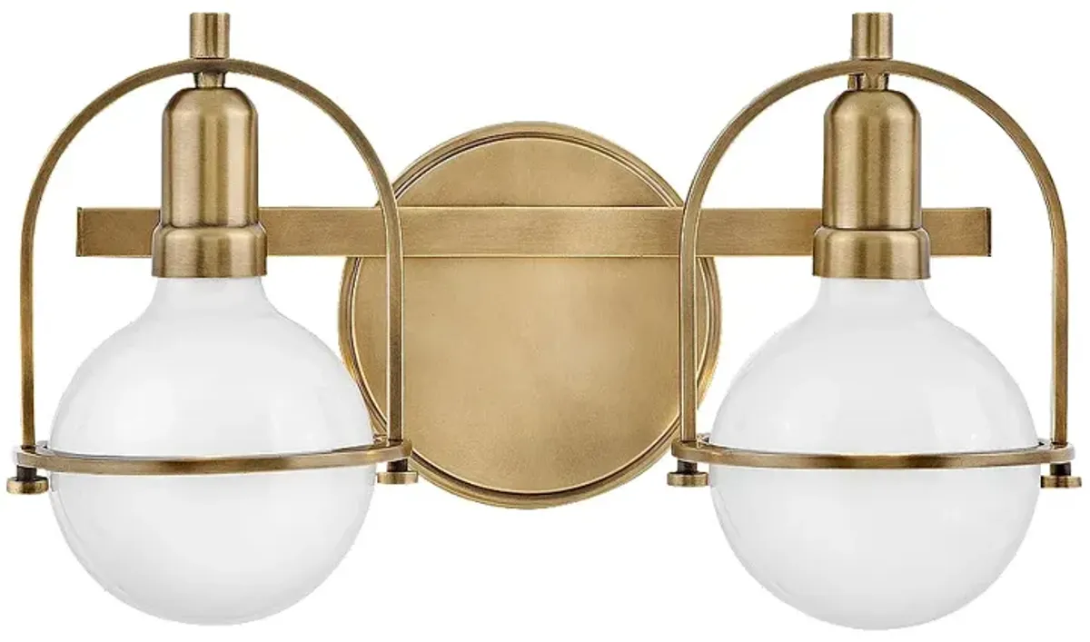 Hinkley Somerset 16" Wide Heritage Brass 2-Light Bath Light