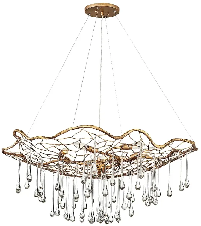 Chandelier Laguna-Large Single Tier-Burnished Gold