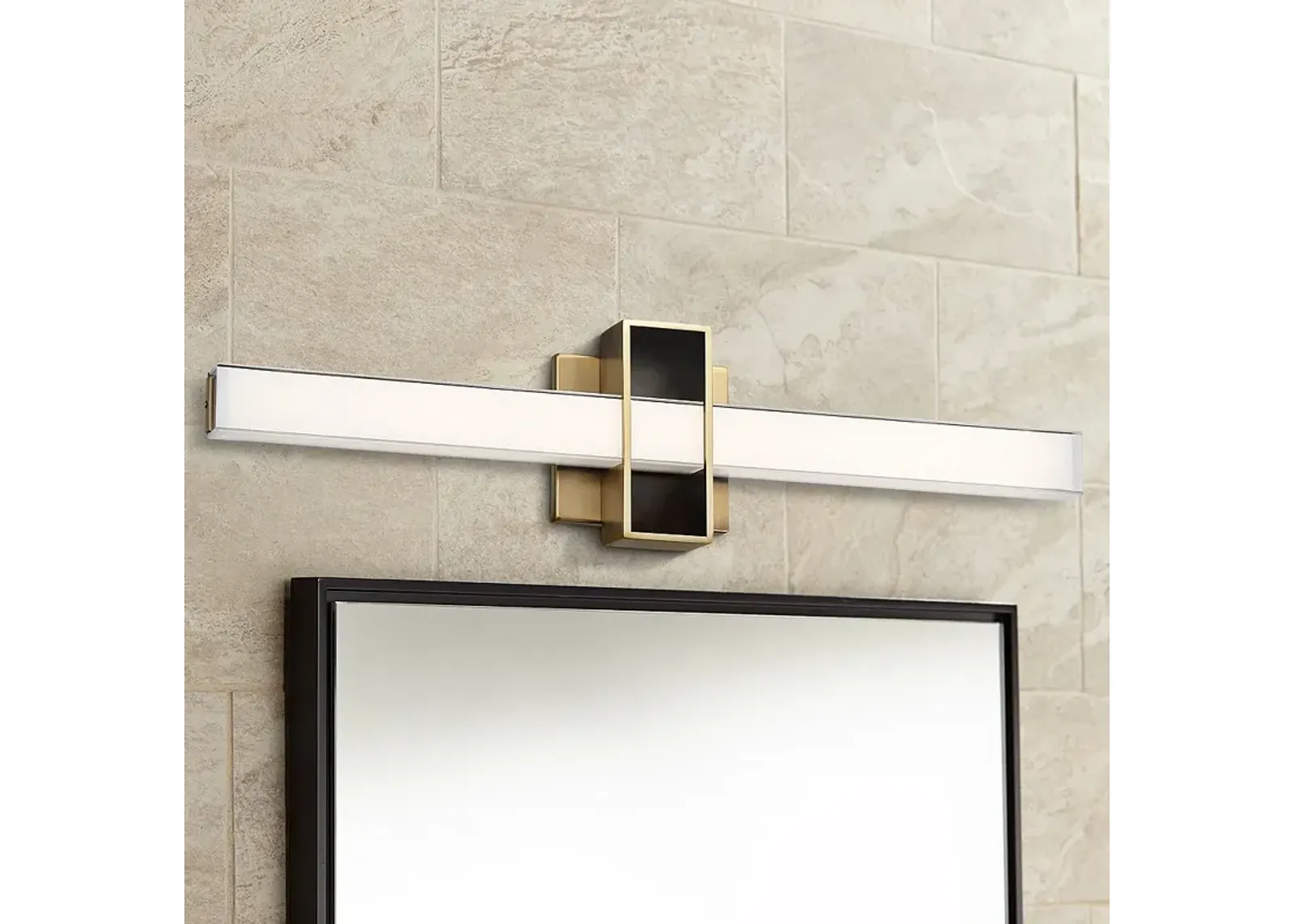 George Kovacs Major 24" Wide Aged Brass LED Bath Light