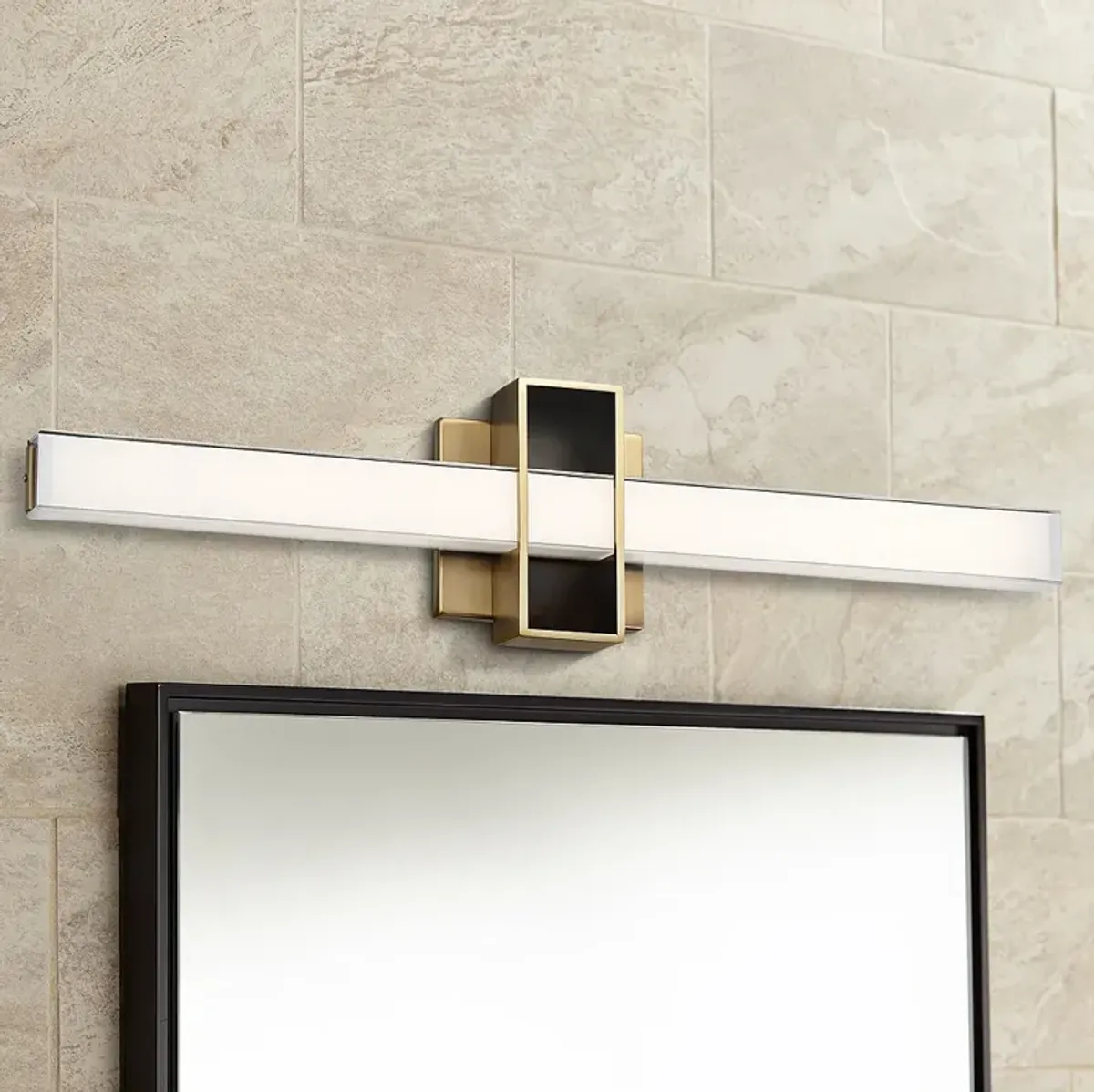 George Kovacs Major 24" Wide Aged Brass LED Bath Light