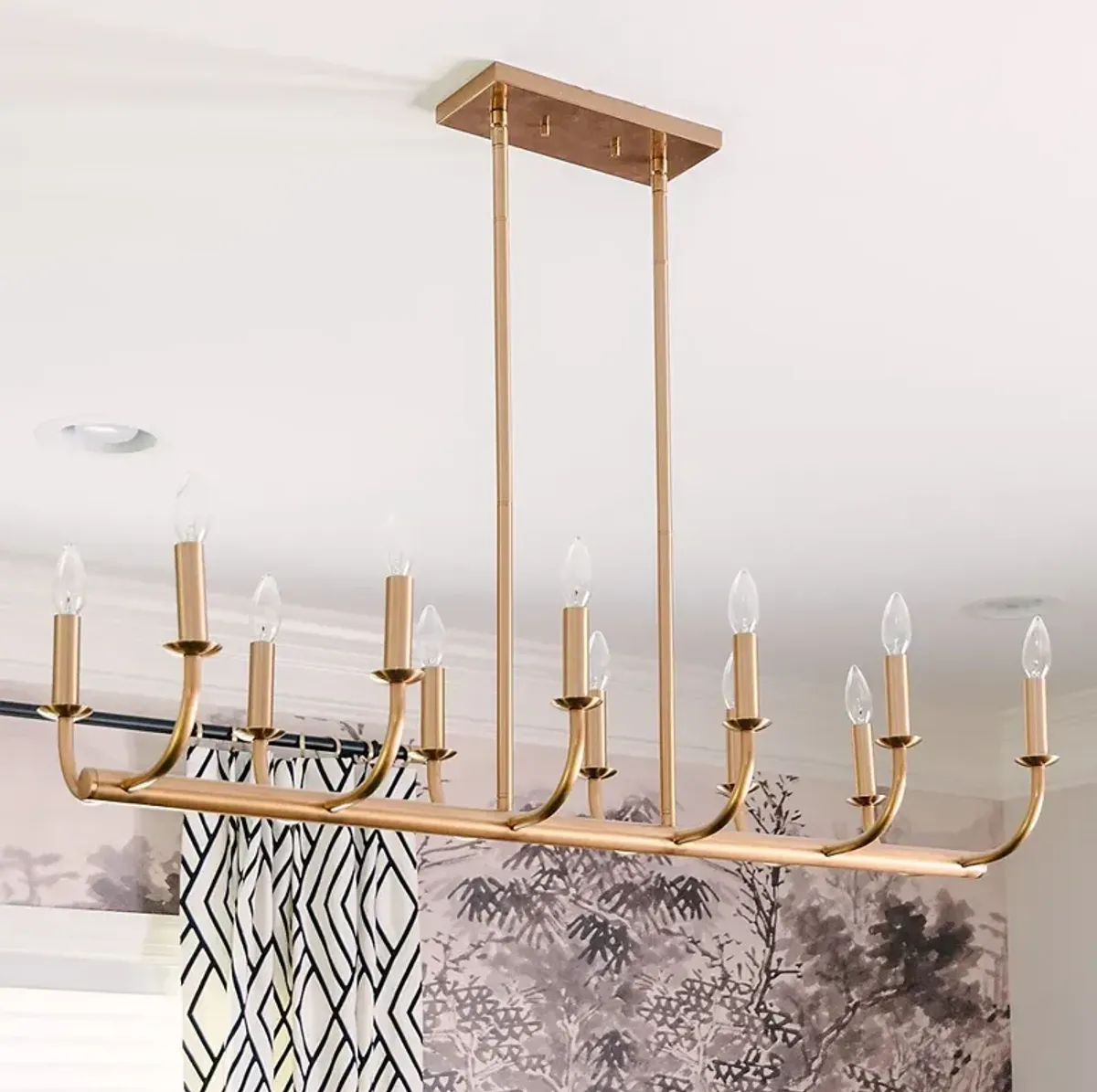 Bailey 12 Light Aged Brass Chandelier
