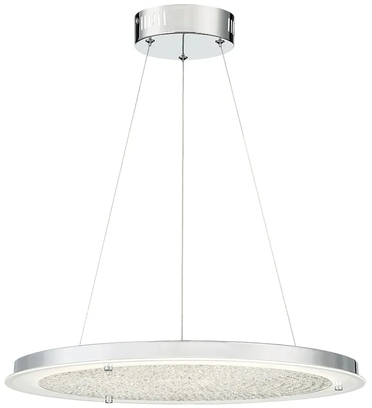 Blaze LED pendant in chrome