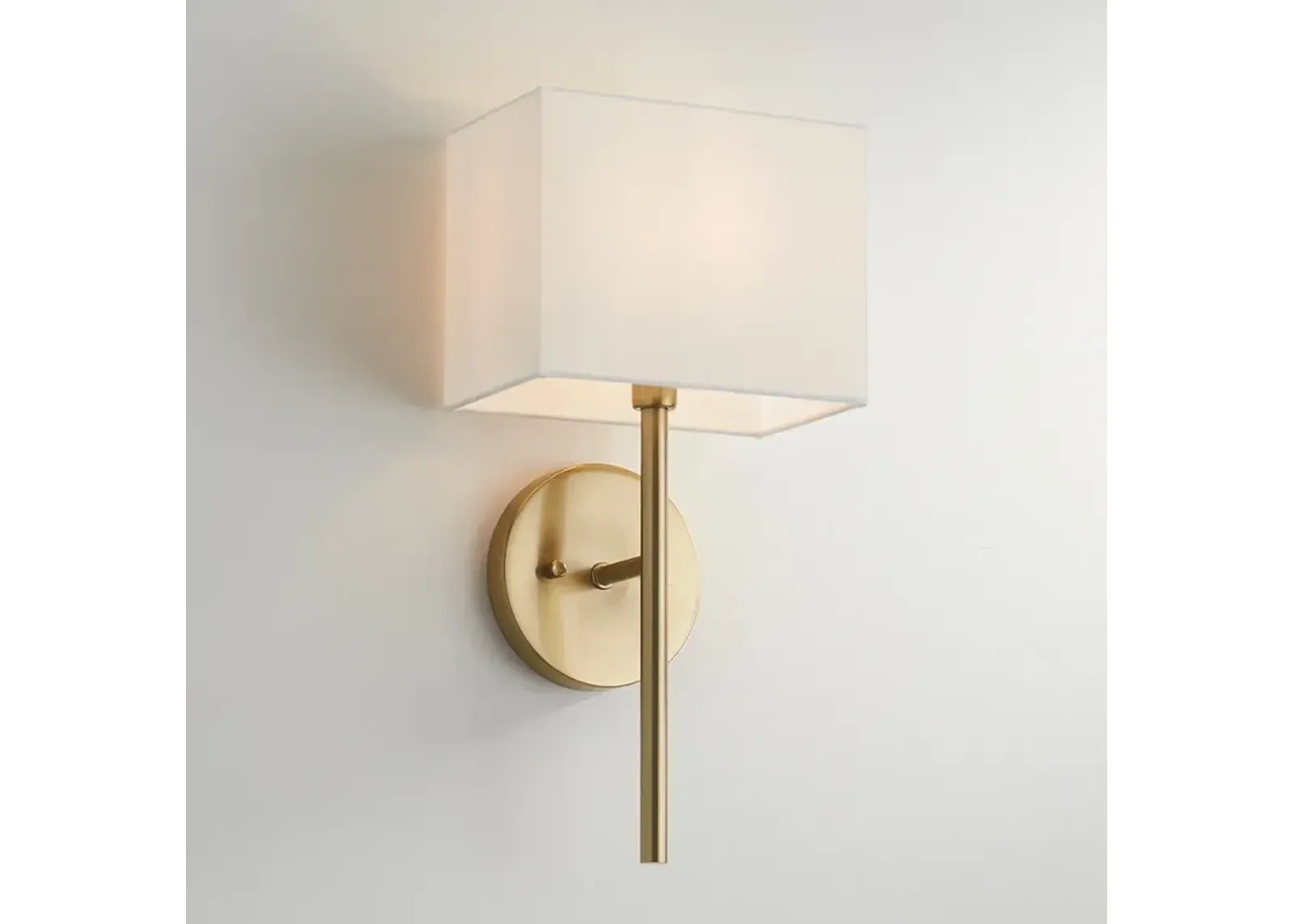 Possini Euro Favreau 16 1/4" High Warm Brass Wall Sconce