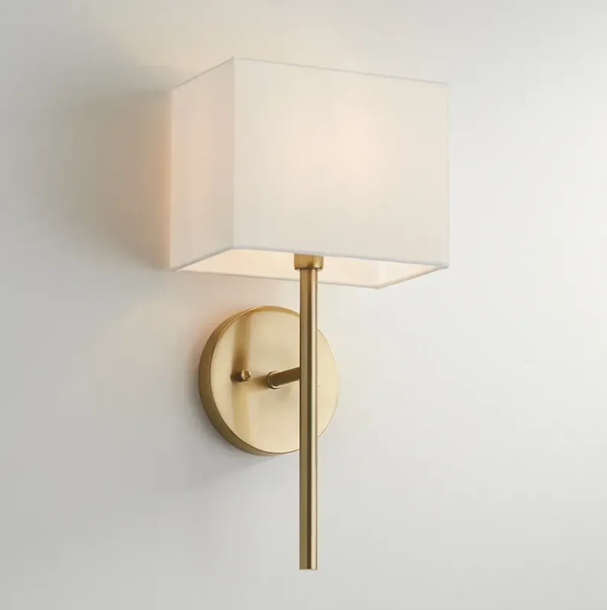 Possini Euro Favreau 16 1/4" High Warm Brass Wall Sconce