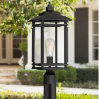 North House 19 1/2" High Matte Black and Glass Outdoor Post Light