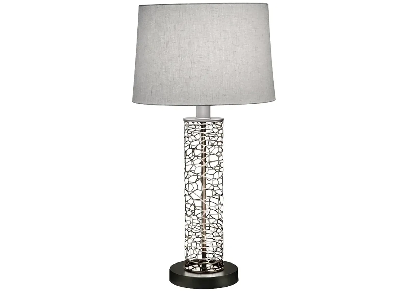 Stiffel Cathedral 29" Laser Cut Silver Modern Metal Table Lamp