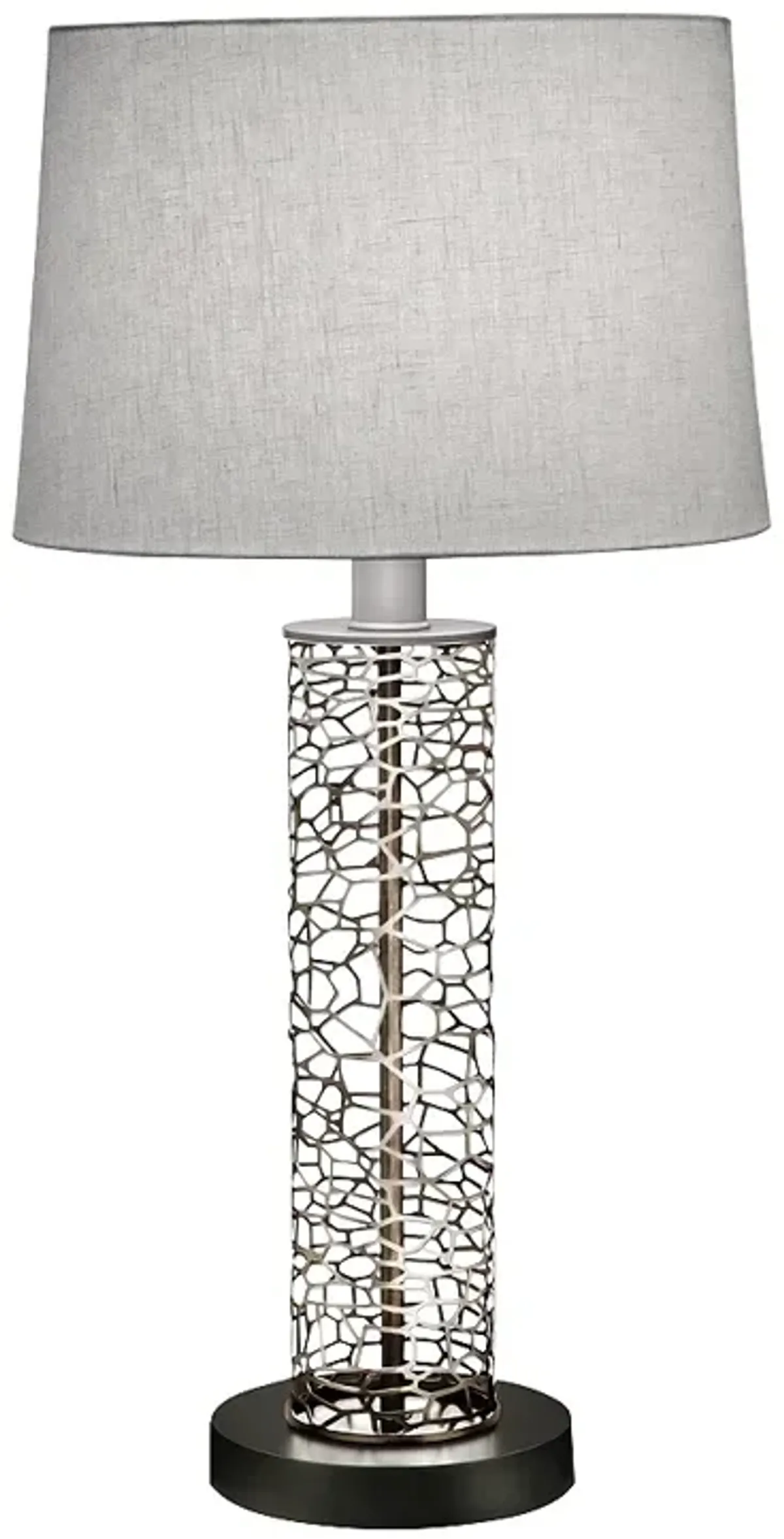 Stiffel Cathedral 29" Laser Cut Silver Modern Metal Table Lamp