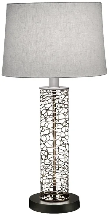 Stiffel Cathedral 29" Laser Cut Silver Modern Metal Table Lamp