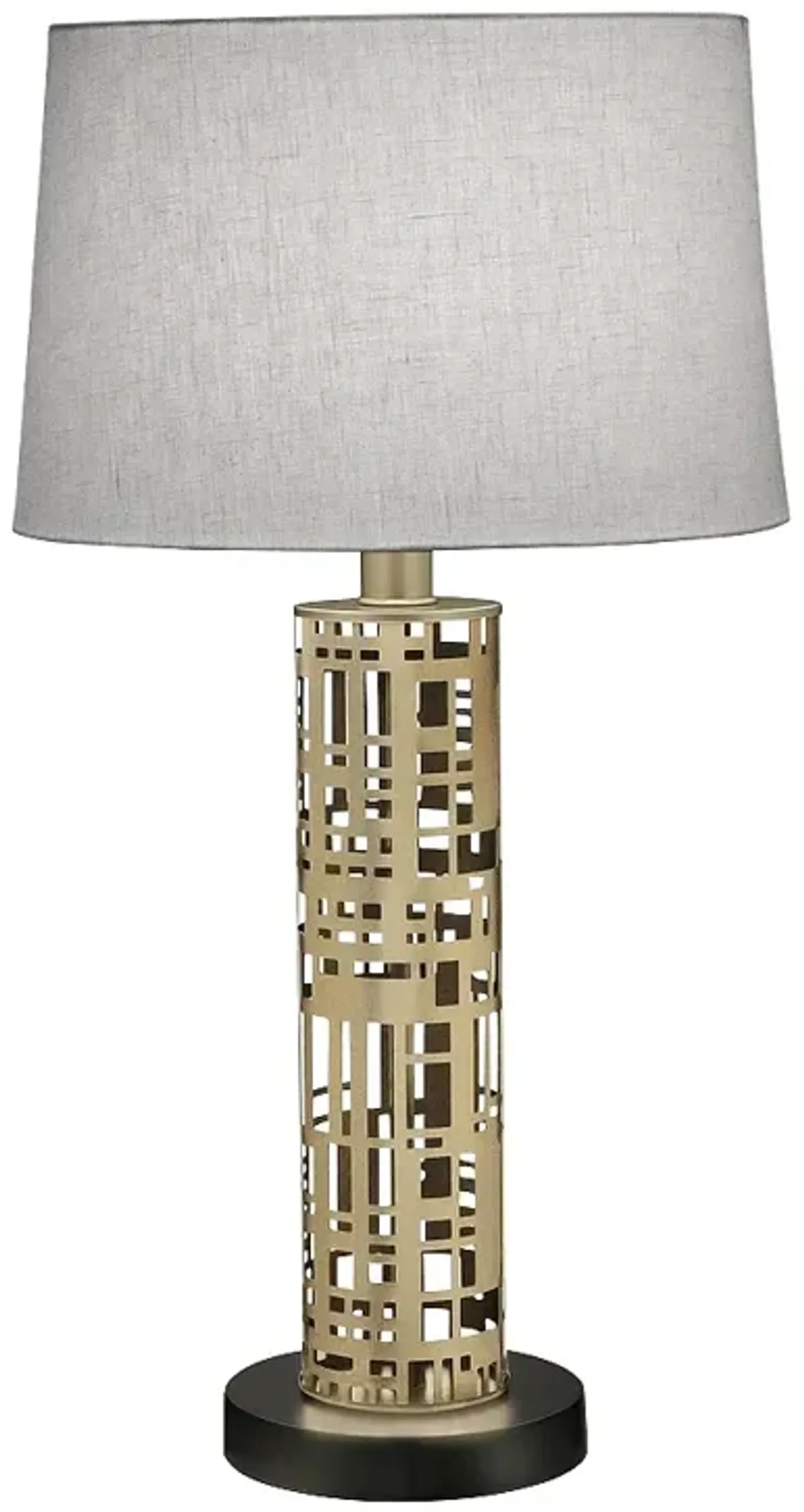 Stiffel Rectangles 29" High Laser Cut Oculux Bronze Table Lamp