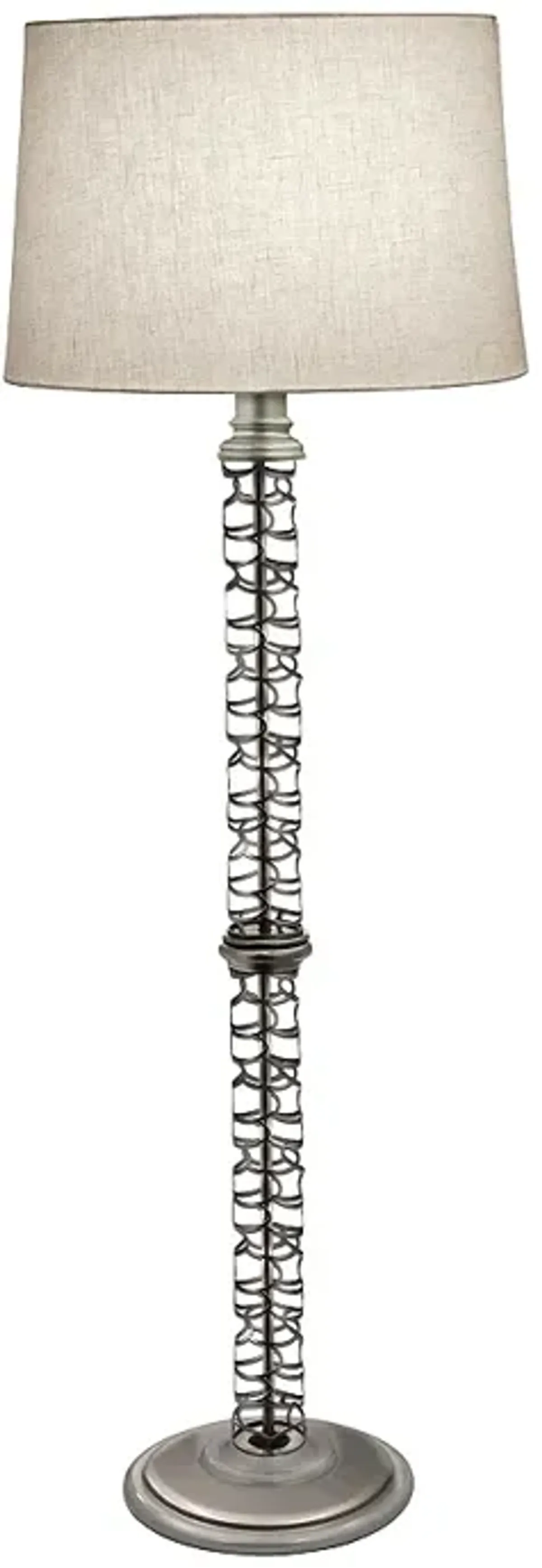 Stiffel Scales 61" High Laser Cut Silver Metal Modern Floor Lamp