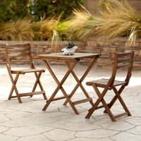 Wood Bistro Table and Chairs Set by Teal Island