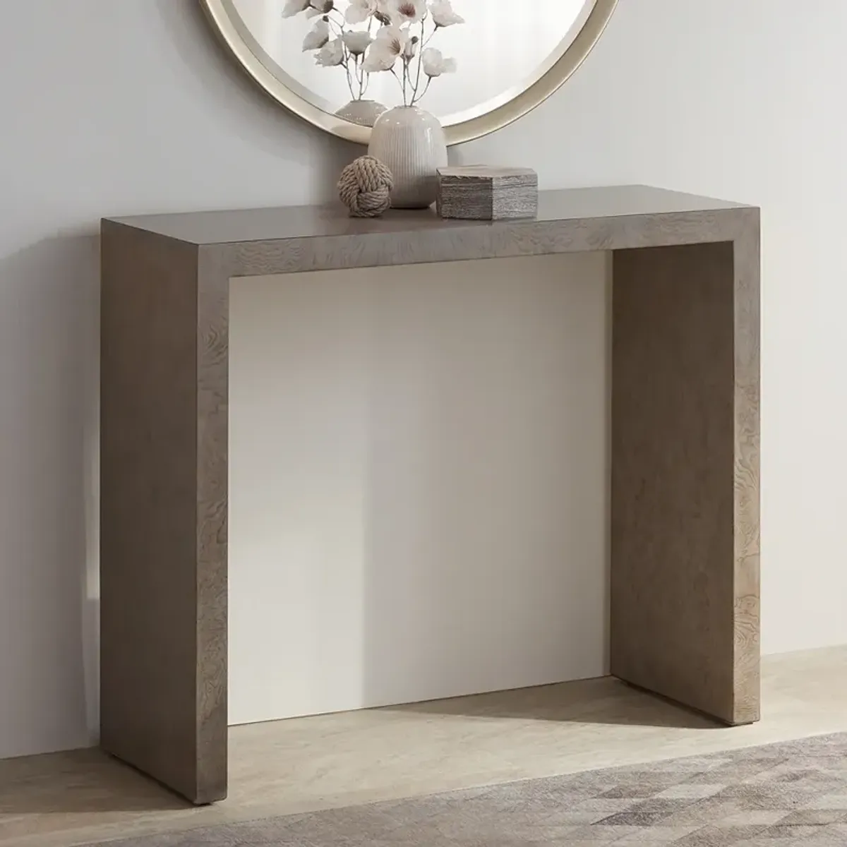 Craig 38" Wide Modern Gray Finish Console Table