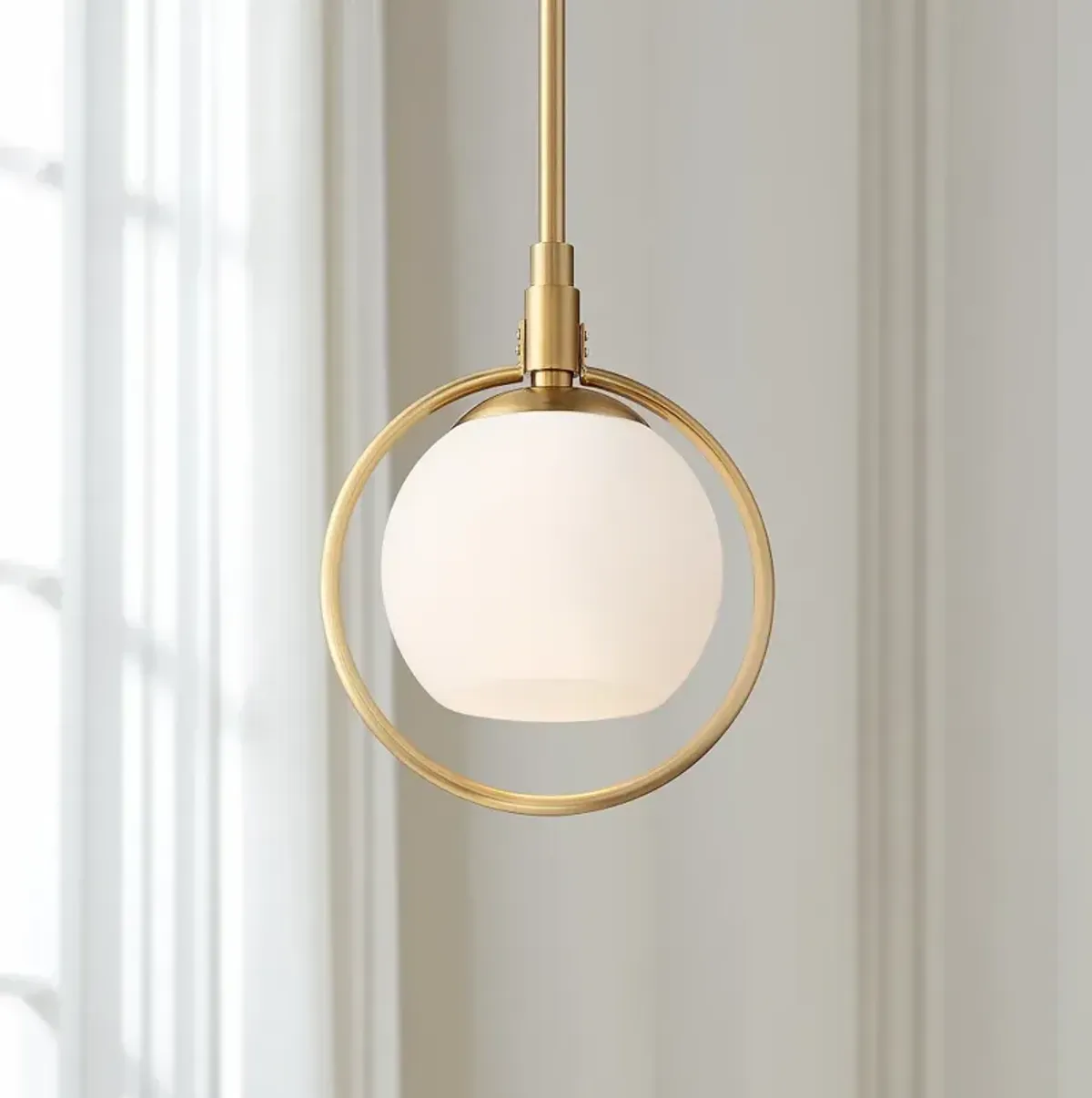 Possini Euro Carlyn 8 3/4" Wide Gold and Glass Orb Mini Pendant Light