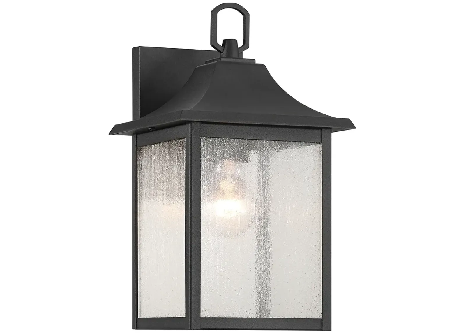 Millicent 13" High Sand Black Outdoor Wall Lantern Light