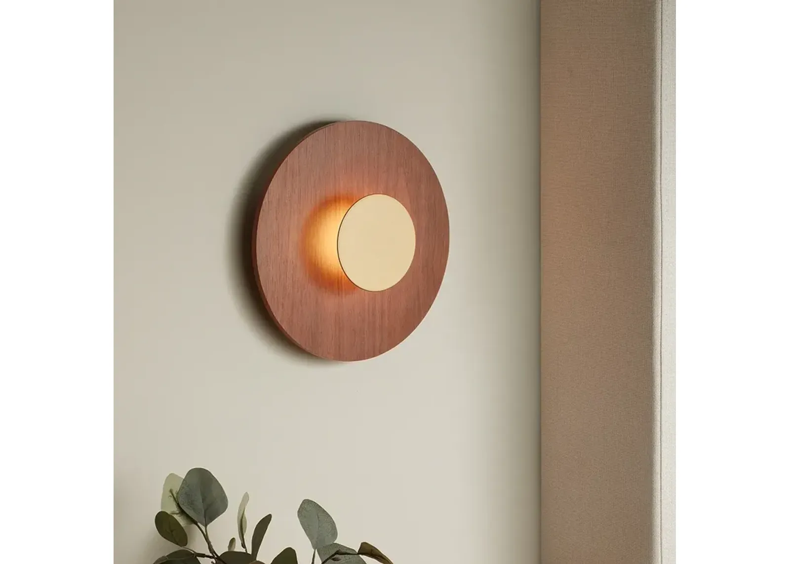 Possini Euro Constellation 9 1/4" High Wood and Gold LED Wall Sconce