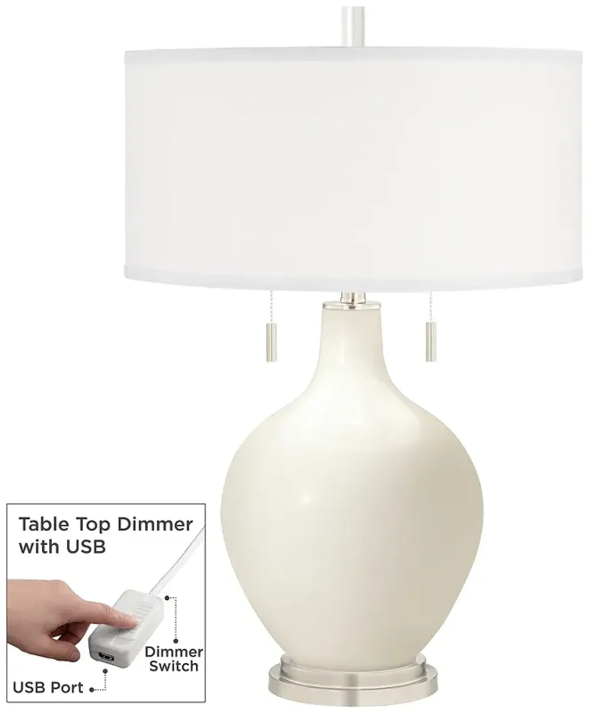 West Highland White Toby Table Lamp with Dimmer