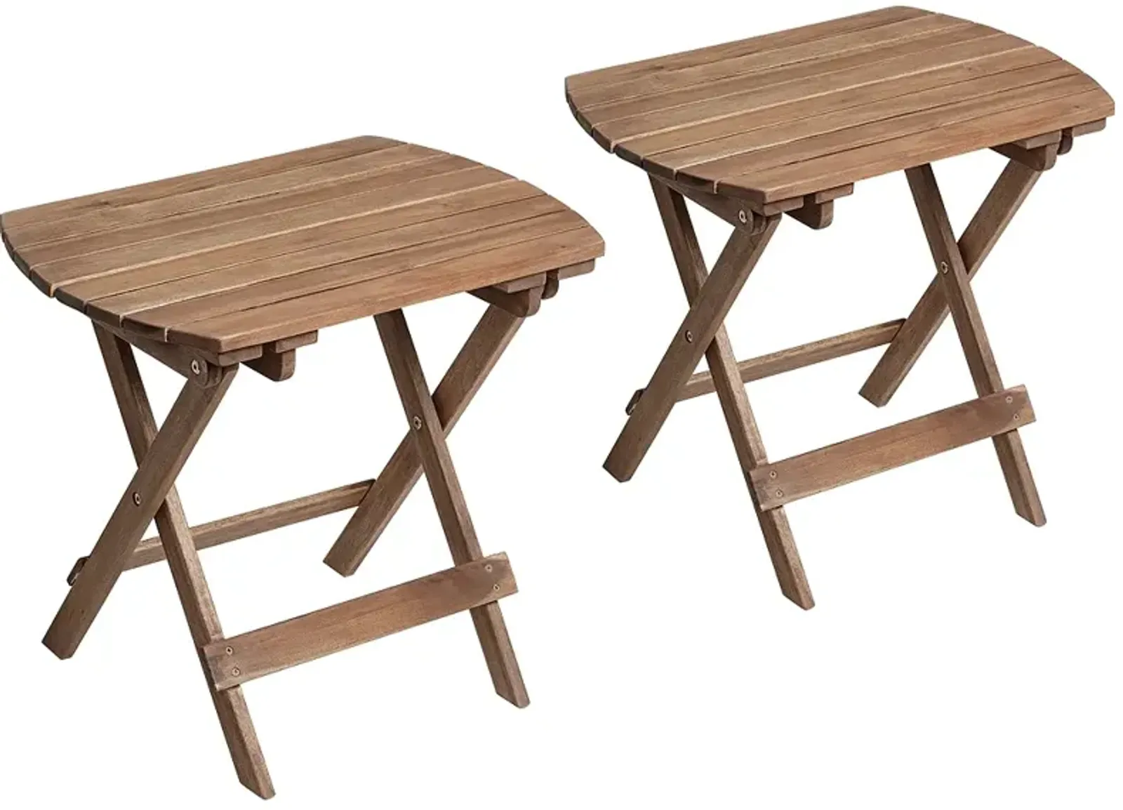 Monterey 20" Wide Natural Wood Outdoor Side Tables Set of 2