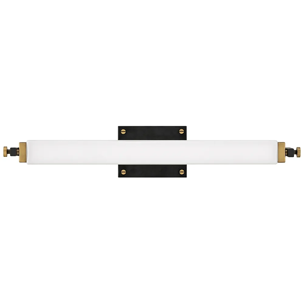 Hinkley Rollins 24"W Black and Heritage Brass LED Bath Light