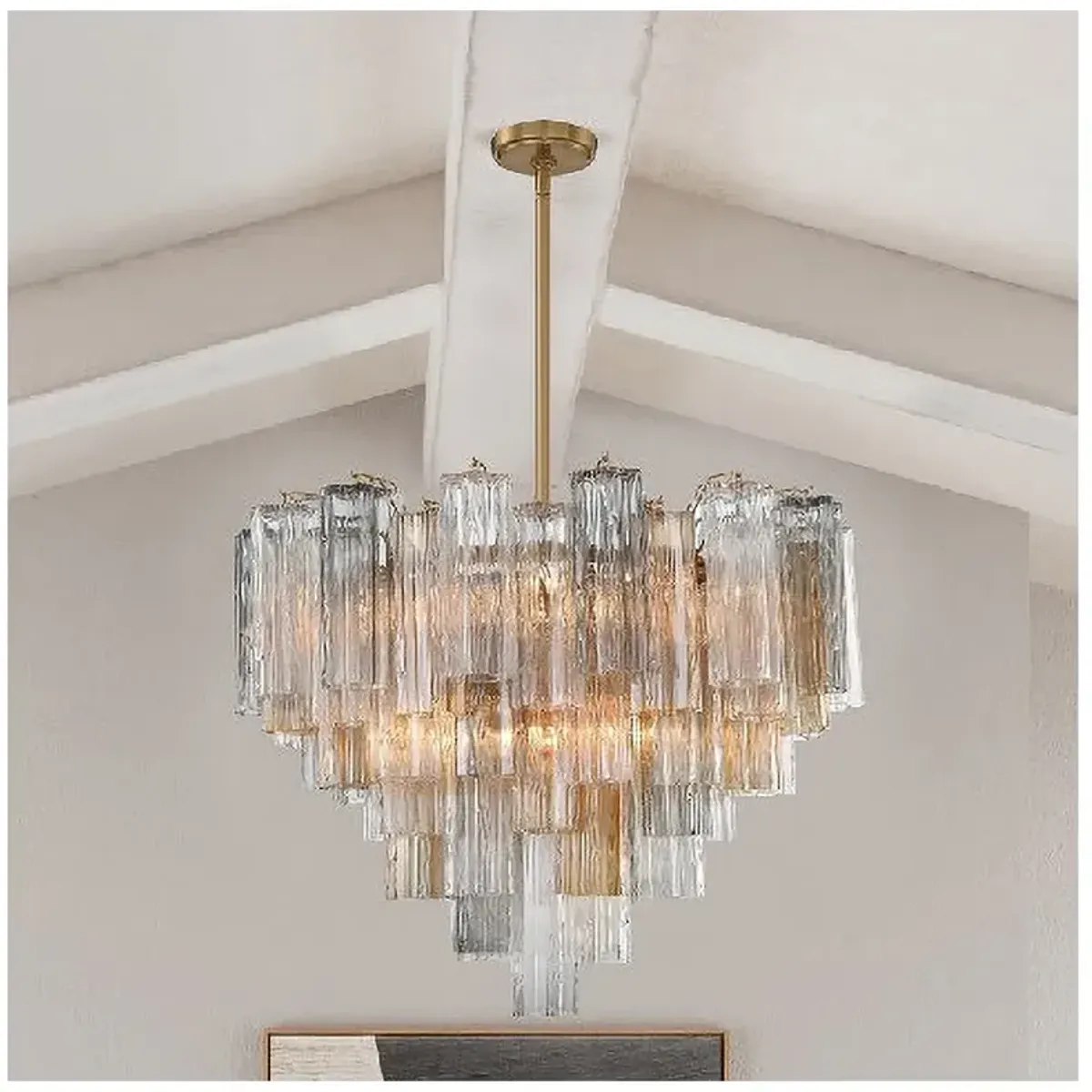 Addis 12 Light Aged Brass Chandelier