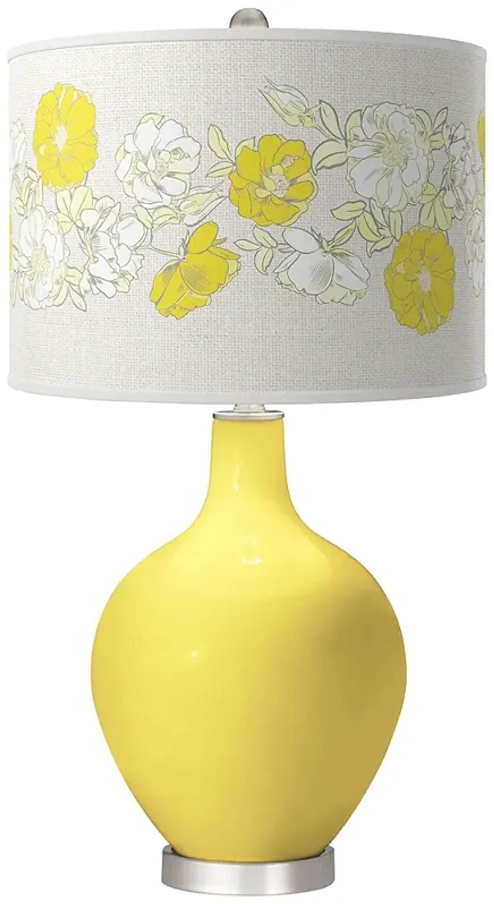 Lemon Twist Rose Bouquet Ovo Table Lamp