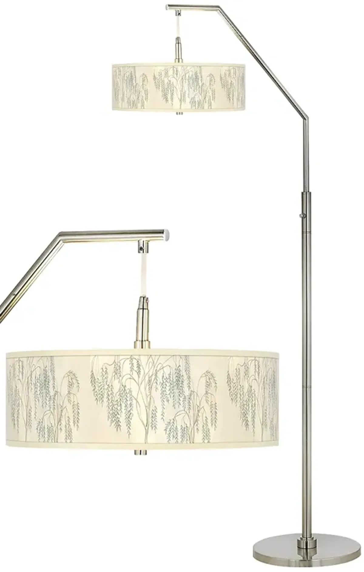 Weeping Willow Giclee Shade Arc Floor Lamp