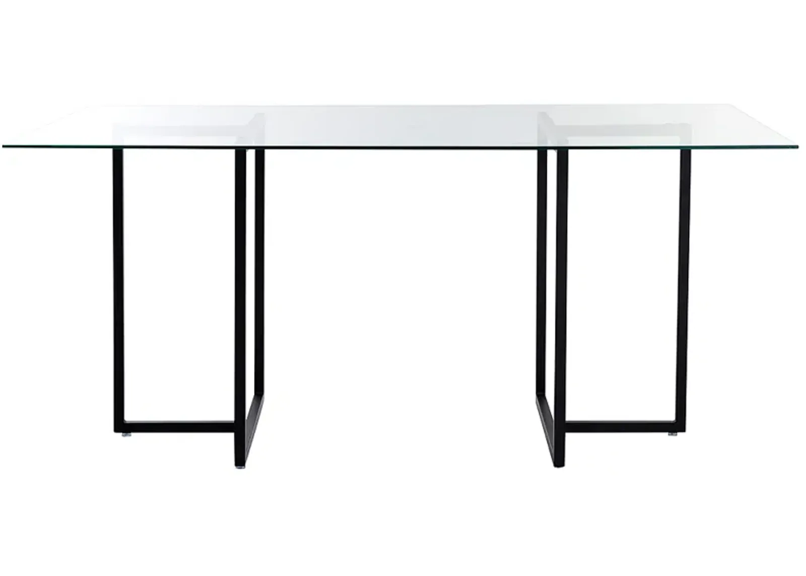 Legend 66" Wide Matte Black Rectangular Dining Table