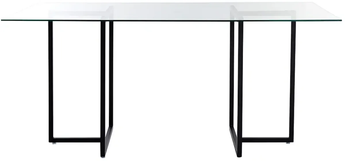 Legend 66" Wide Matte Black Rectangular Dining Table