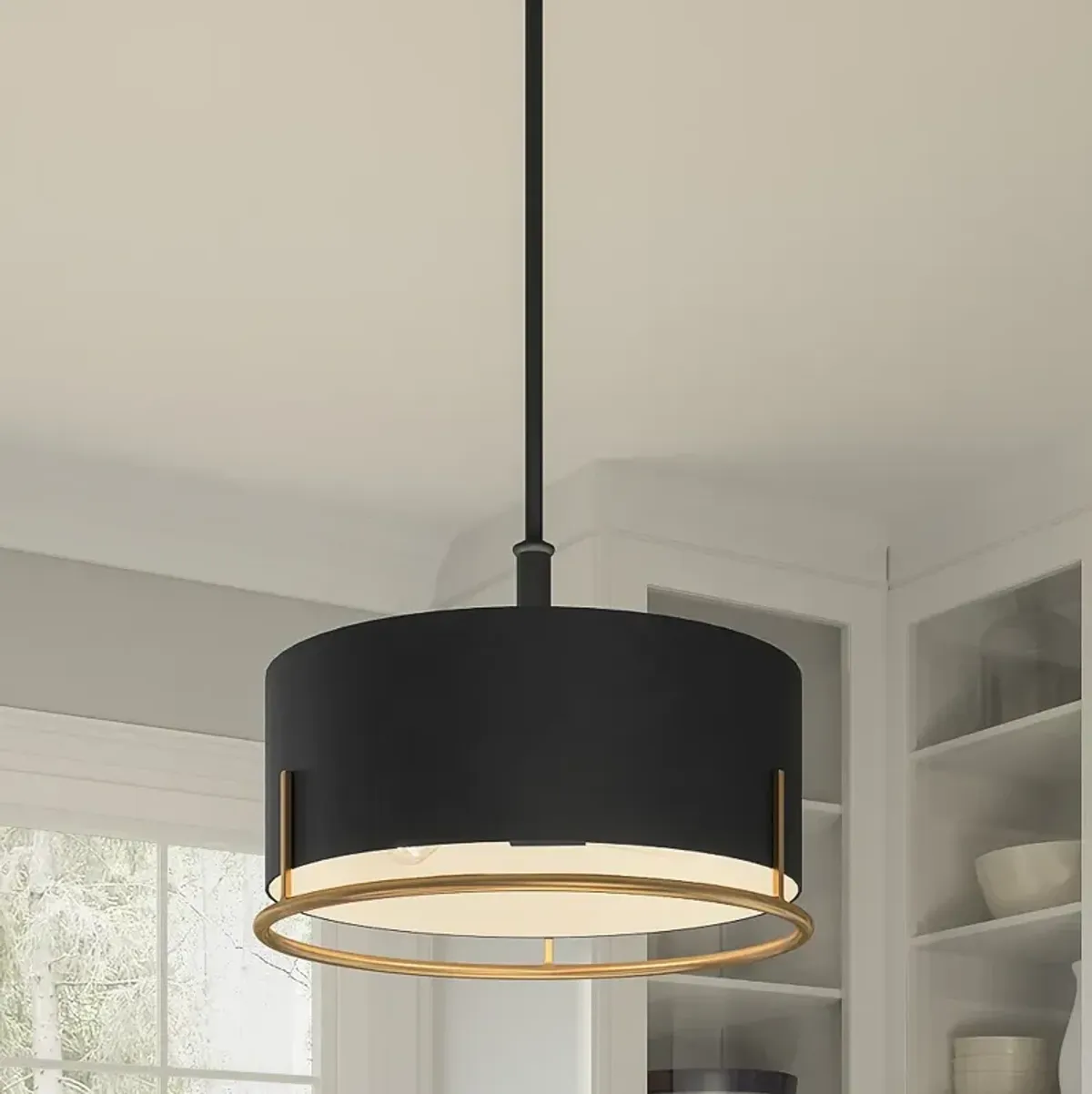 Quoizel Chalfont 15" Wide 3-Light Matte Black Modern Pendant