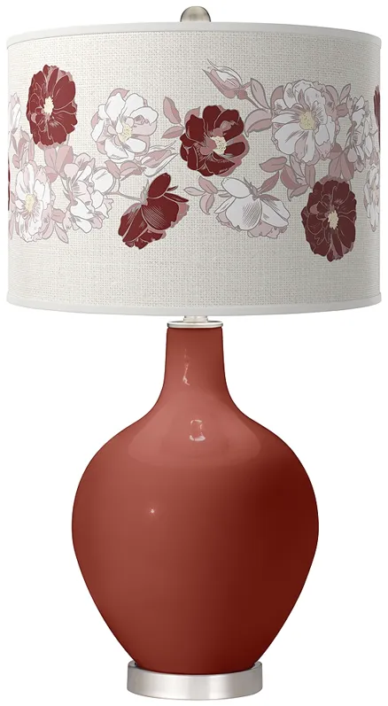 Madeira Rose Bouquet Ovo Table Lamp