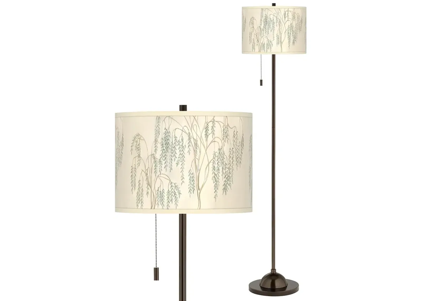 Giclee Glow 62" High Weeping Willow Shade Bronze Club Floor Lamp