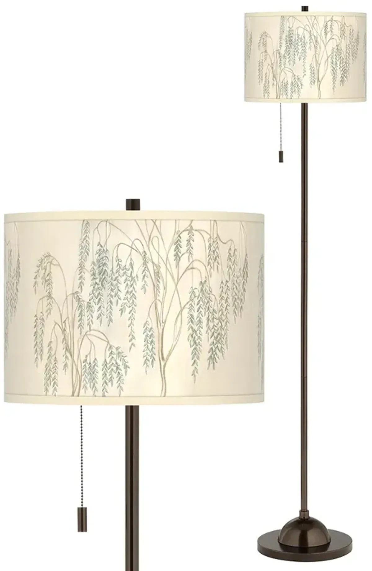 Giclee Glow 62" High Weeping Willow Shade Bronze Club Floor Lamp