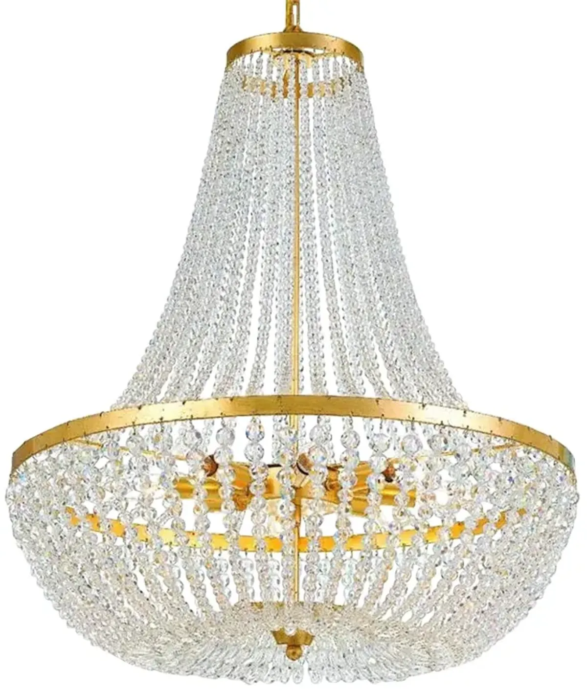 Crystorama Rylee 24 3/4" Wide Antique Gold 8-Light Crystal Chandelier