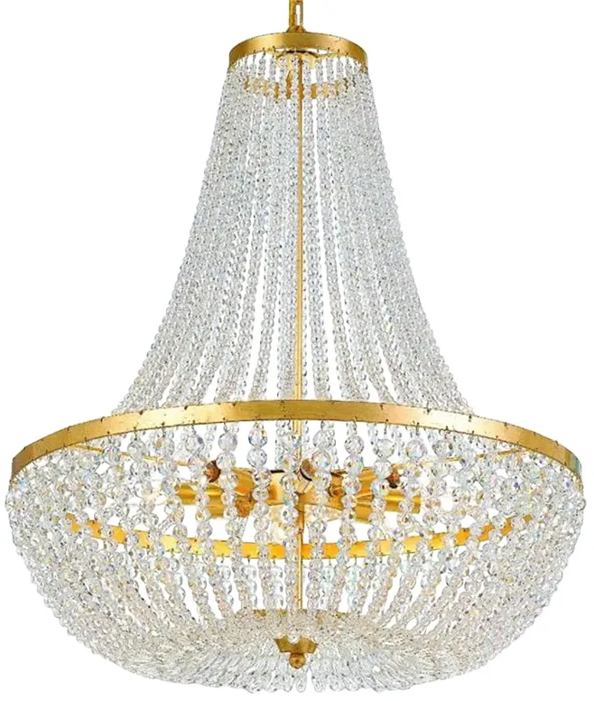 Crystorama Rylee 24 3/4" Wide Antique Gold 8-Light Crystal Chandelier