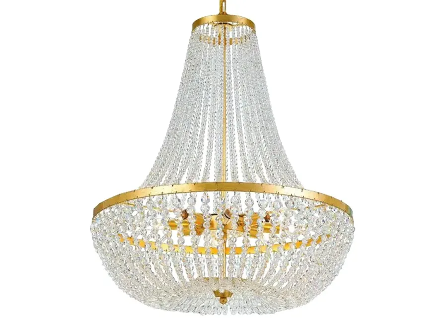 Crystorama Rylee 24 3/4" Wide Antique Gold 8-Light Crystal Chandelier