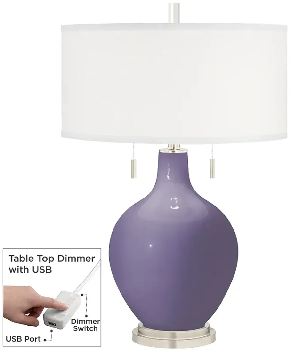 Purple Haze Toby Table Lamp with Dimmer