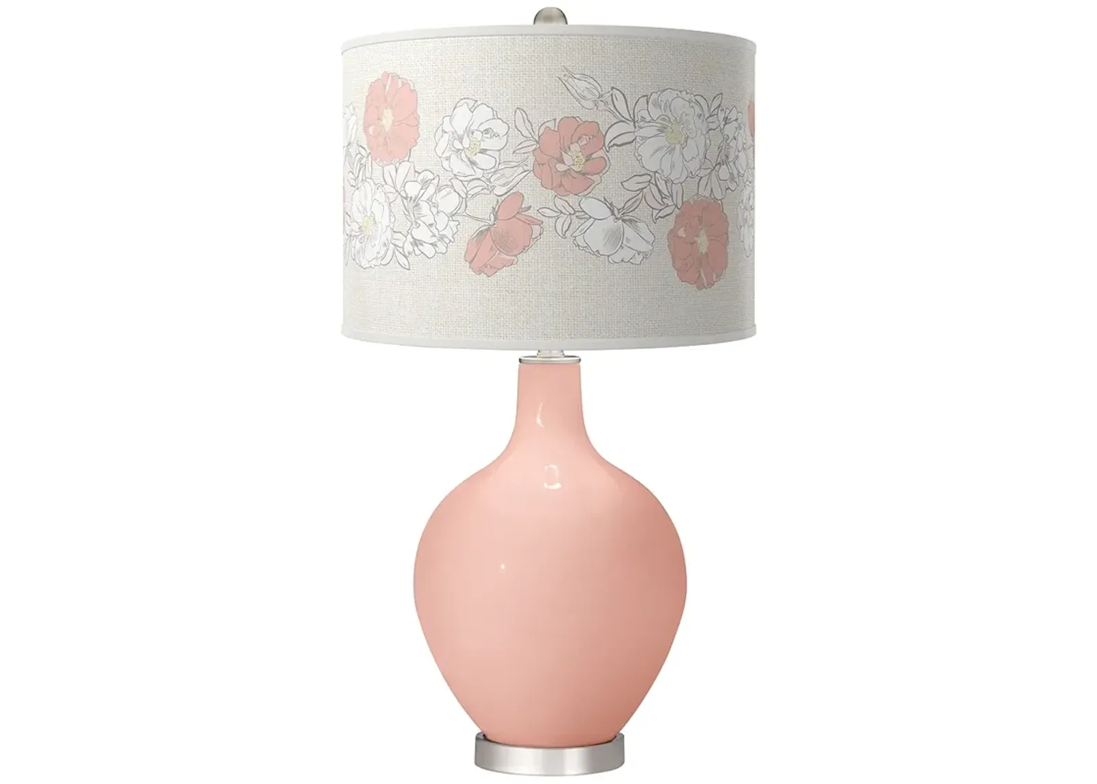 Rose Pink Rose Bouquet Ovo Table Lamp