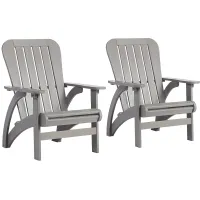 Dylan Gray Wash Wood Porch or Patio Adirondack Chairs Set of 2