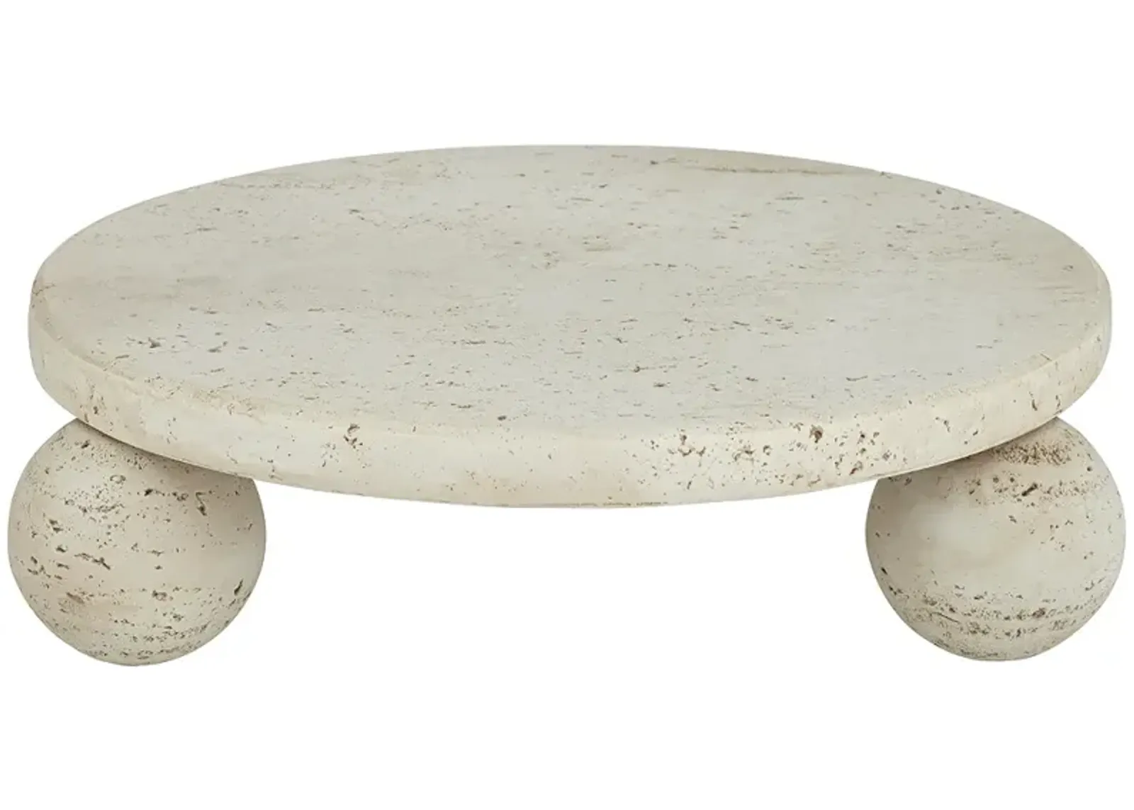 Elin 8 3/4" Wide Matte Cream Round Decorative Tray