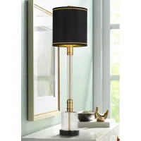 Possini Euro Heyden 34 3/4" Modern Luxe Tall Console Buffet Table Lamp