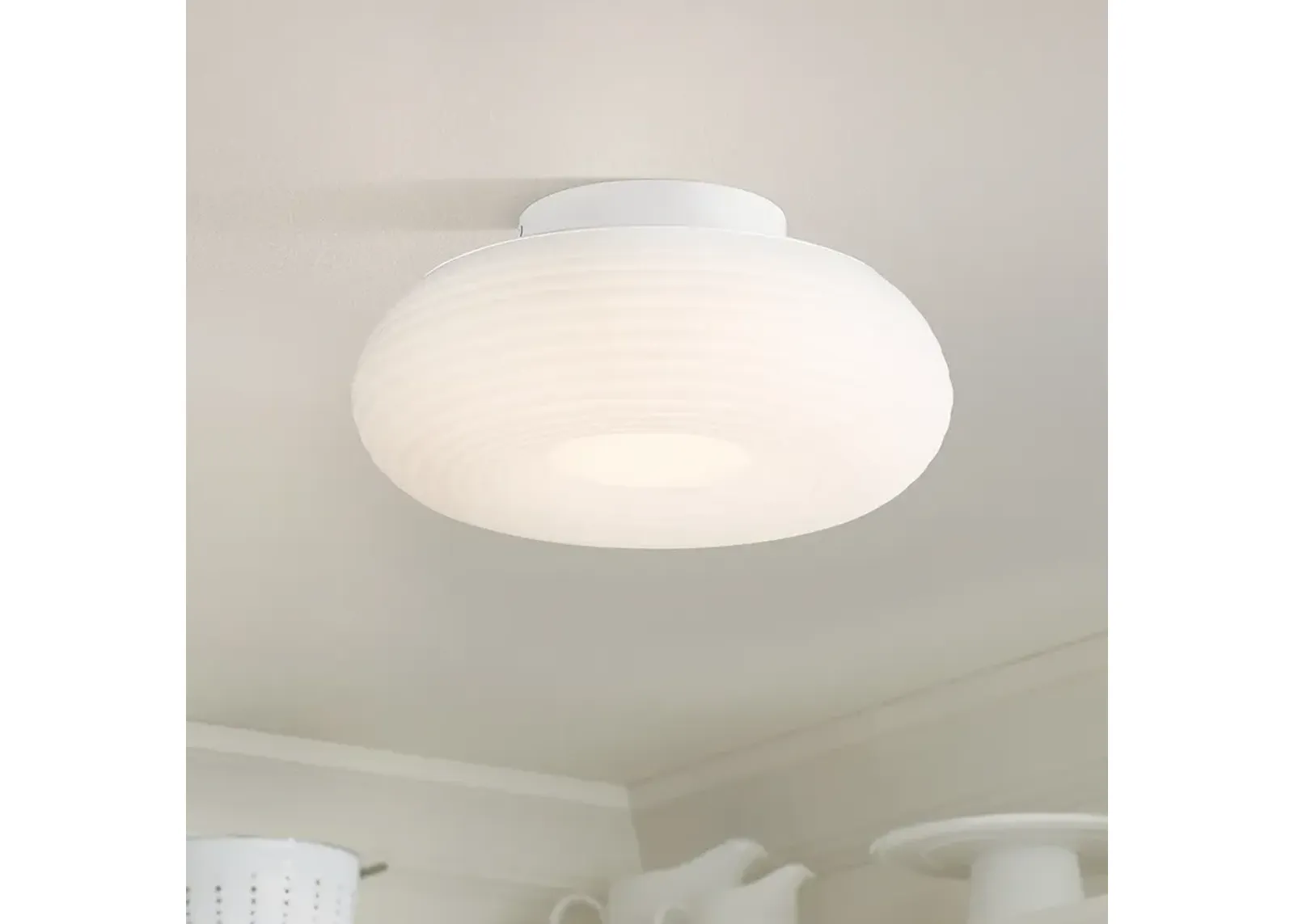 Sandringham 13 3/4" Wide Sanded White LED Ceiling Light