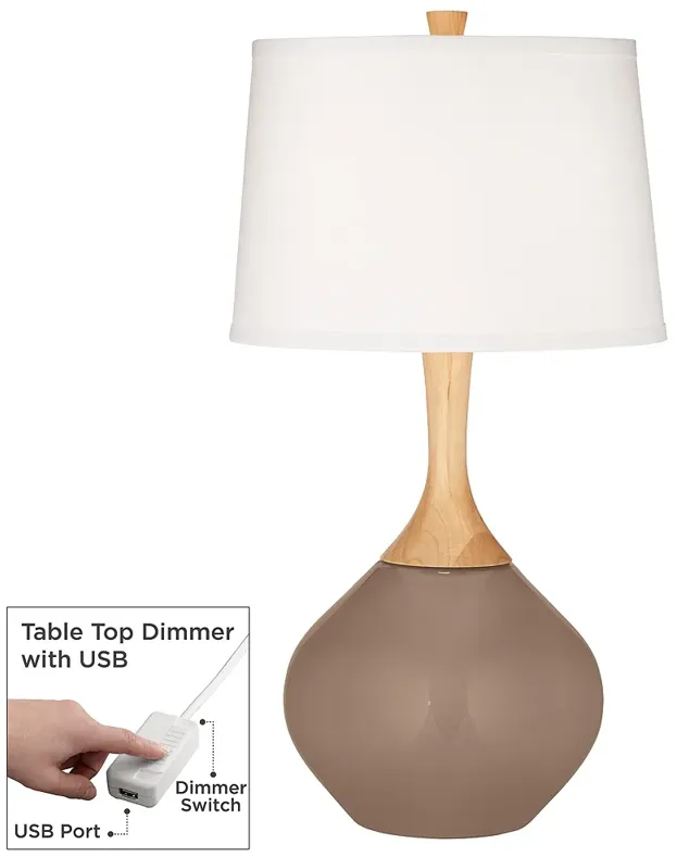 Mocha Wexler Table Lamp with Dimmer