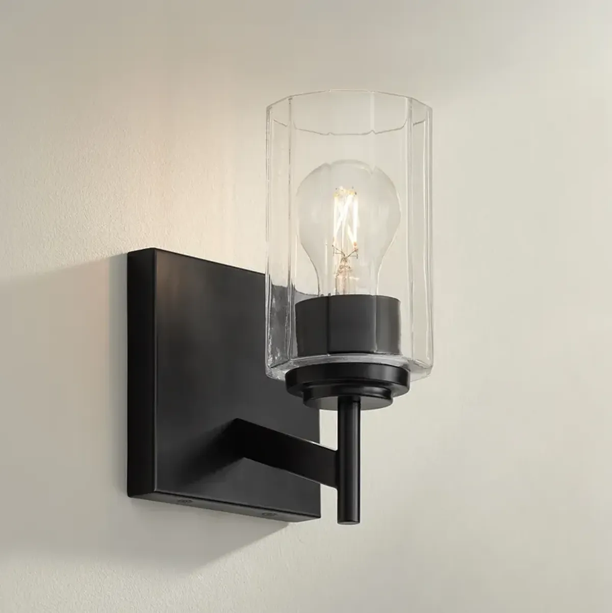 Possini Euro Evette 9 1/4" High Black Wall Sconce